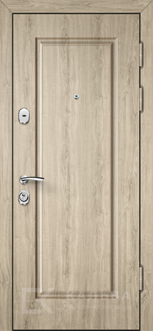 Фото «Стальная дверь для квартиры тёмная снаружи дуб натуральный внутри №88»