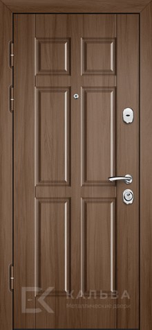 Фото №2 «Стальная дверь орех МДФ с фигурной классической филёнкой №161»